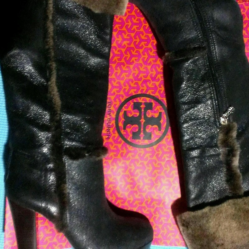 Tory Burch lush shearling boots